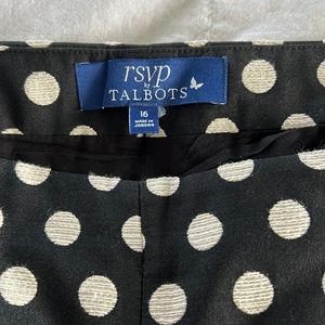 Talbots size 16, dress slacks, side zip and button closure, black, lined, new